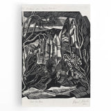 Modern Wall Art: Winter Scene - Monochrome Abstract Nature Print