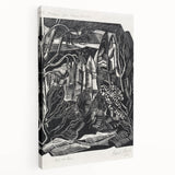 Modern Wall Art: Winter Scene - Monochrome Abstract Nature Print