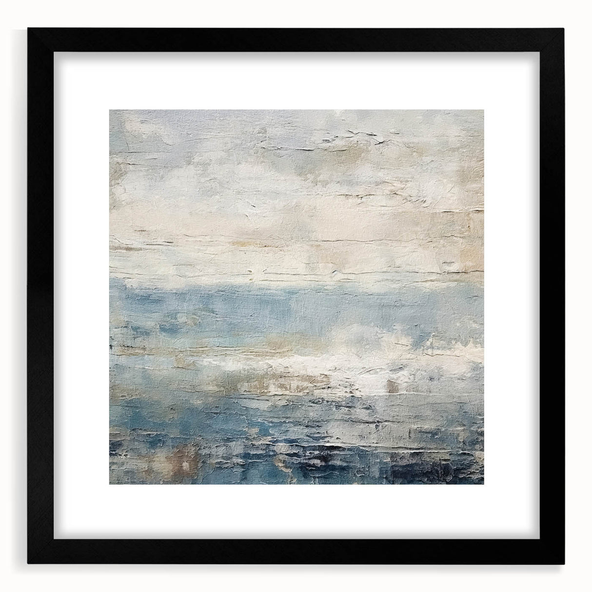 Abstract wall art featuring dynamic black strokes on a white background, framed with a sleek black mat, perfect for modern home decor and stylish interiors.