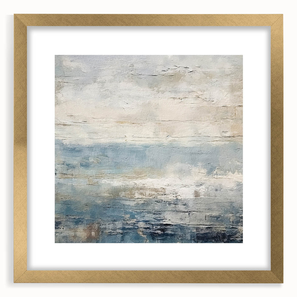 Abstract strokes wall art featuring bold gold and black designs framed with a mat, perfect for modern home decor, enhancing living spaces with elegance and style.
