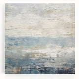 Abstract wall art canvas featuring vibrant, multicolored strokes in shades of blue, orange, and yellow, adding a contemporary touch to any decor. Ideal for modern living spaces or art enthusiasts seeking a bold statement piece.