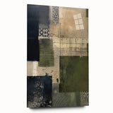 Abstract wall art featuring colorful strokes on acrylic glass, showcasing a modern design suitable for contemporary decor. Side view highlights its sleek edges and vibrant hues.