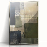 Framed abstract wall art featuring dynamic silver and white strokes on an acrylic surface, designed to elevate modern interior decor and add sophistication.