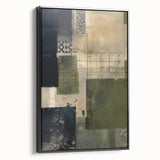 Framed canvas art featuring abstract strokes in black, showcasing a modern design that adds elegance to any room decor; perfect for contemporary interiors.
