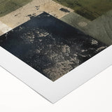 Abstract strokes wall art on rolled canvas, showcasing vibrant colors like blue and orange, perfect for modern home decor. Packaged in a protective tube.