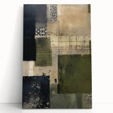 Abstract strokes wall art on stretched canvas, showcasing vibrant colors and dynamic patterns, perfect for modern home decor. Ideal for adding a contemporary touch to living spaces.