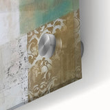 Close-up of abstract strokes wall art design on acrylic glass, showcasing vibrant colors and dynamic patterns, ideal for modern home decor and artistic spaces.