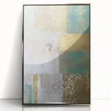 Framed abstract wall art featuring dynamic silver strokes on a textured surface, ideal for modern home decor, enhancing contemporary living spaces.