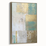 Abstract strokes wall art in a sleek gold frame, showcasing vibrant colors and dynamic patterns, perfect for modern home decor, enhancing any living space.