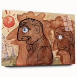 Modern Wall Art: Leo Gestel's Caricature of Himself and Wife