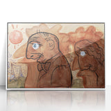 Modern Wall Art: Leo Gestel's Caricature of Himself and Wife