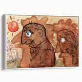 Modern Wall Art: Leo Gestel's Caricature of Himself and Wife