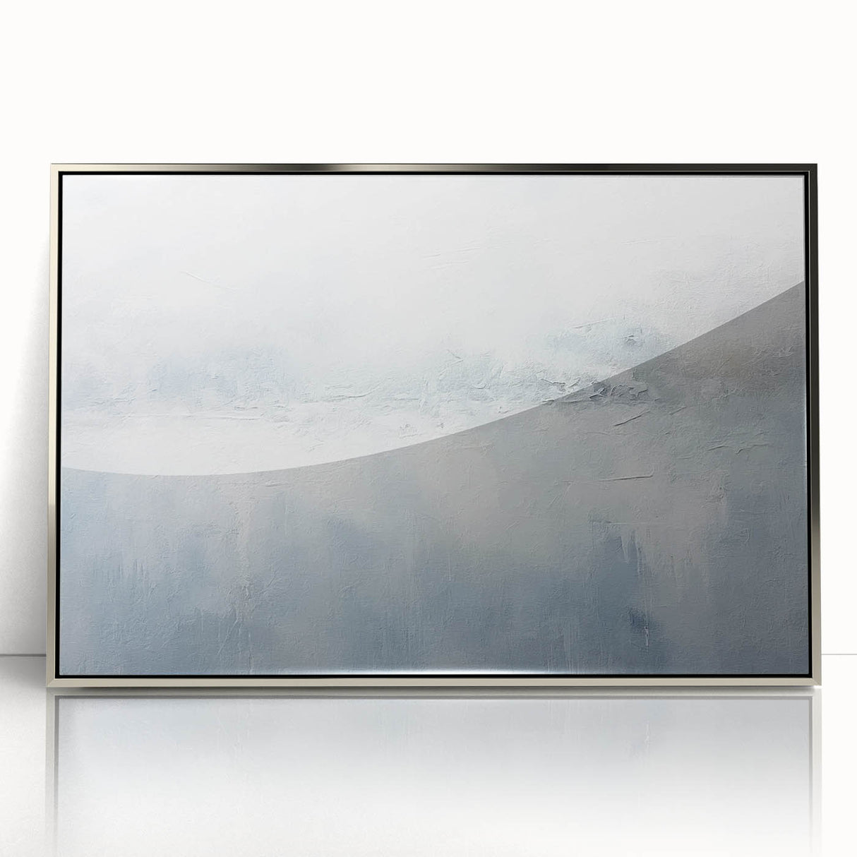 Framed abstract strokes wall art in silver acrylic, showcasing vibrant colors and dynamic patterns, ideal for modern home decor and artistic interiors.