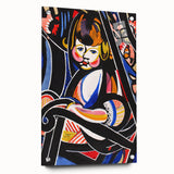 Modern Wall Art: Child in Rocker - Vibrant Abstract Portrait Print