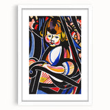 Modern Wall Art: Child in Rocker - Vibrant Abstract Portrait Print