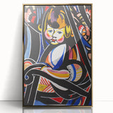 Modern Wall Art: Child in Rocker - Vibrant Abstract Portrait Print