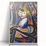 Modern Wall Art: Child in Rocker - Vibrant Abstract Portrait Print