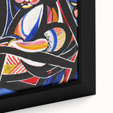 Modern Wall Art: Child in Rocker - Vibrant Abstract Portrait Print