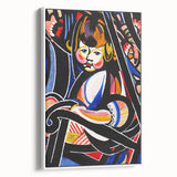 Modern Wall Art: Child in Rocker - Vibrant Abstract Portrait Print