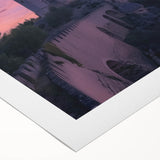 Stunning rolled canvas artwork depicting a vibrant landscape with a majestic castle nestled among lush green hills, perfect for home decor or office spaces.