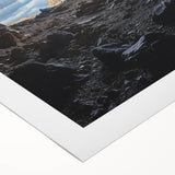 Rolled canvas showcasing a stunning landscape scene with intricate cave formations and vibrant colors, elegantly packaged in a protective cardboard tube for easy transportation and display. Ideal for home decor enthusiasts looking to enhance their interior design with nature-inspired art.