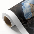 Stunning rolled canvas artwork showcasing a vibrant landscape with intricate cave formations, perfect for home decor. Comes securely packaged in a durable cardboard tube.