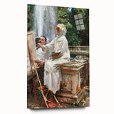 Romanticism Art: The Fountain at Villa Torlonia by Sargent Canvas