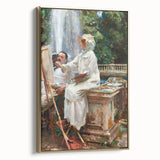 Romanticism Art: The Fountain at Villa Torlonia by Sargent Canvas