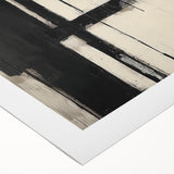 Black & Beige Canvas –  Minimalist Abstract Living Room Wall Art