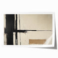 Black & Beige Canvas –  Minimalist Abstract Living Room Wall Art