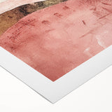 Abstract landscape wall art on rolled canvas, showcasing vibrant hues of blue and green with textured brush strokes, ideal for modern decor.