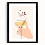 Extra large abstract art print featuring vibrant, colorful textures on a framed black mat, ideal for living room decor.