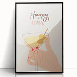 Large abstract wall art featuring mid-century modernist style with vibrant colors on a framed acrylic.