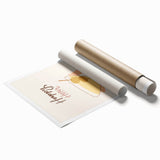 Extra large rolled print featuring a floral design in soft pastel hues.