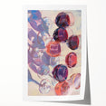 Rolled canvas print featuring an array of fruits in vibrant colors, suitable for dining room wall art.