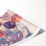 Extra large wall art featuring line art flowers in black on white, rolled print format, suitable for large living room decor.