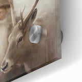 Holiday Wall Decorations - Santa and Reindeer Winter Scene Canvas Art