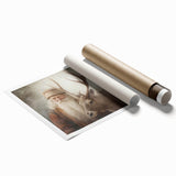 Holiday Wall Decorations - Santa and Reindeer Winter Scene Canvas Art