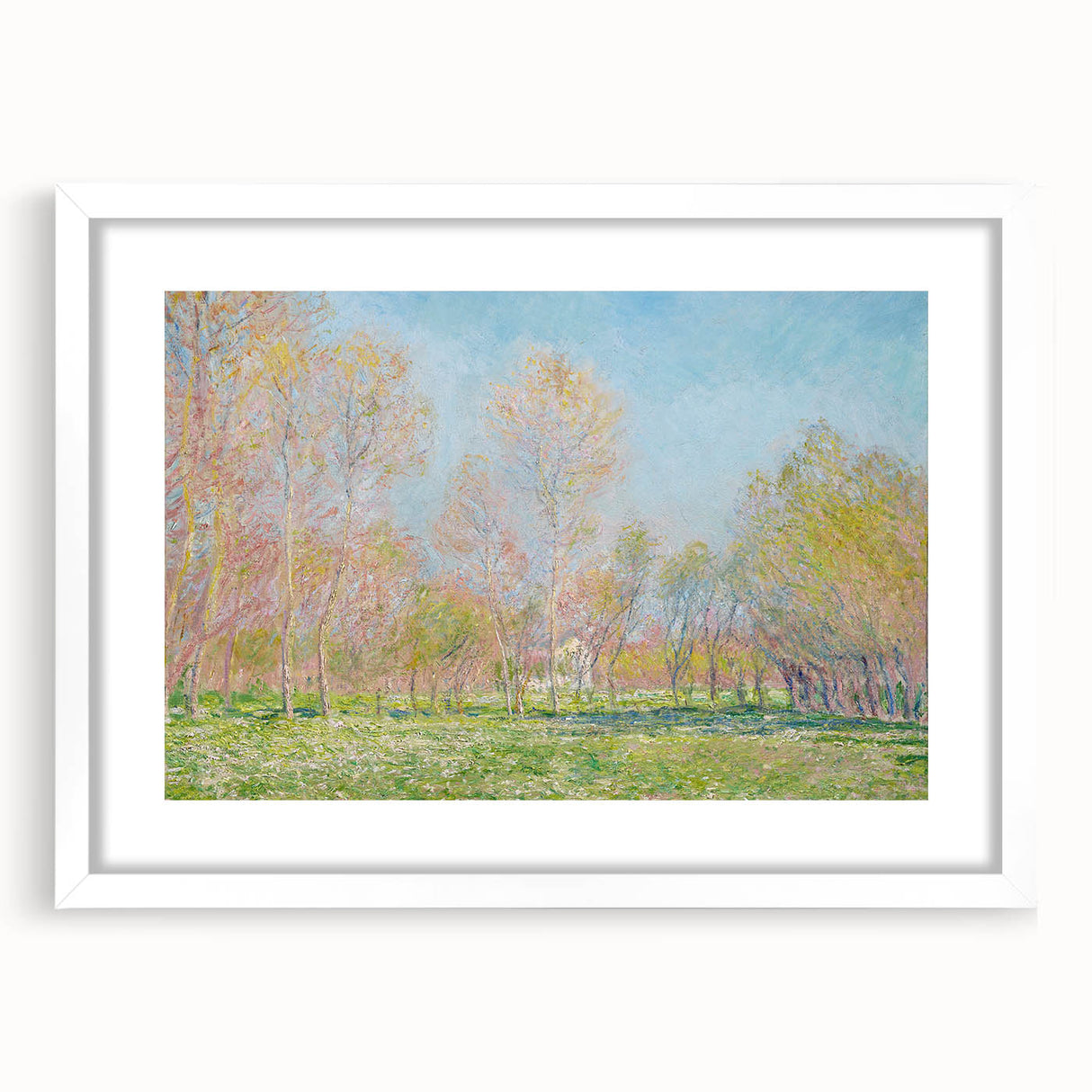 Impressionist Spring Landscape - Monet's Spring in Giverny, Framed Print