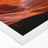 Vibrant rolled canvas showcasing a stunning landscape of canyons in rich earthy tones, perfect for home decor and art enthusiasts, elegantly packaged for shipping.