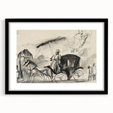 Modern Wall Art - Figures and Cab - Contemporary Abstract Urban Scene