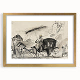 Modern Wall Art - Figures and Cab - Contemporary Abstract Urban Scene