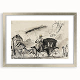 Modern Wall Art - Figures and Cab - Contemporary Abstract Urban Scene