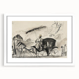 Modern Wall Art - Figures and Cab - Contemporary Abstract Urban Scene