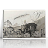 Modern Wall Art - Figures and Cab - Contemporary Abstract Urban Scene