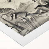 Modern Wall Art - Figures and Cab - Contemporary Abstract Urban Scene