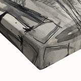 Modern Wall Art - Figures and Cab - Contemporary Abstract Urban Scene