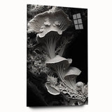 Large abstract wall art on acrylic glass, featuring swirls of blue and gray, ideal for bedroom or dining room decor.