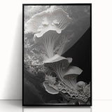 Large abstract wall art in black and white, framed in acrylic, ideal for modern living room decor.