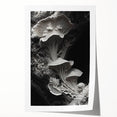 Extra large rolled print of close-up floral elements in natural tones, ideal for dining room wall art.